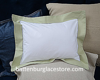 Baby Pillow Sham.White with "NILE" color border.12"x16"pillow. - Click Image to Close